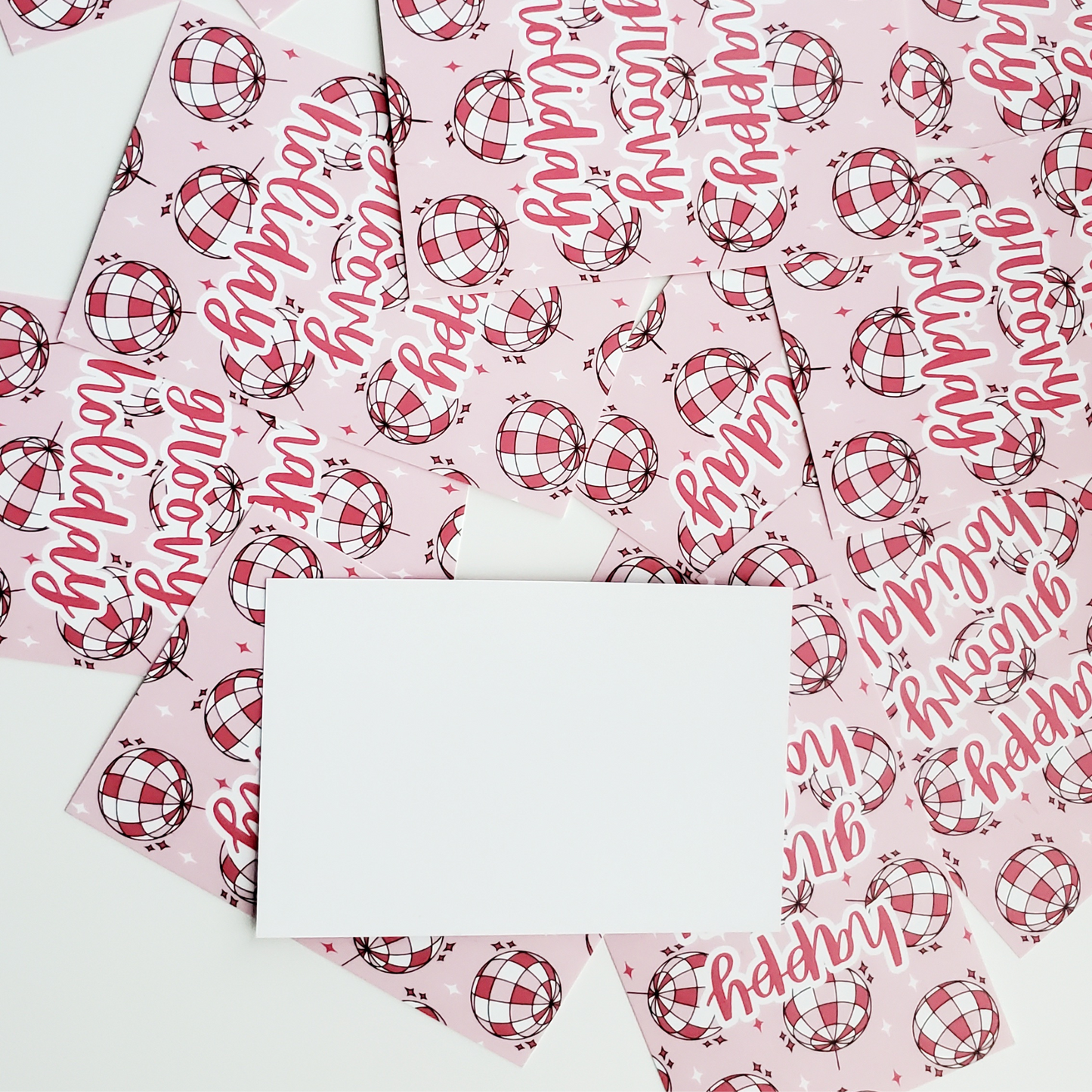 GROOVY PINK DISCO THANK YOU CARDS