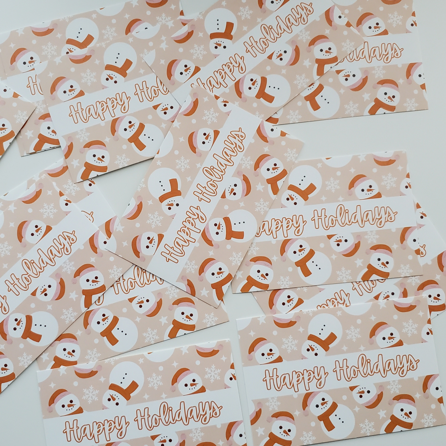 4" X 6" SNOWMAN CHRISTMAS THANK YOU CARDS