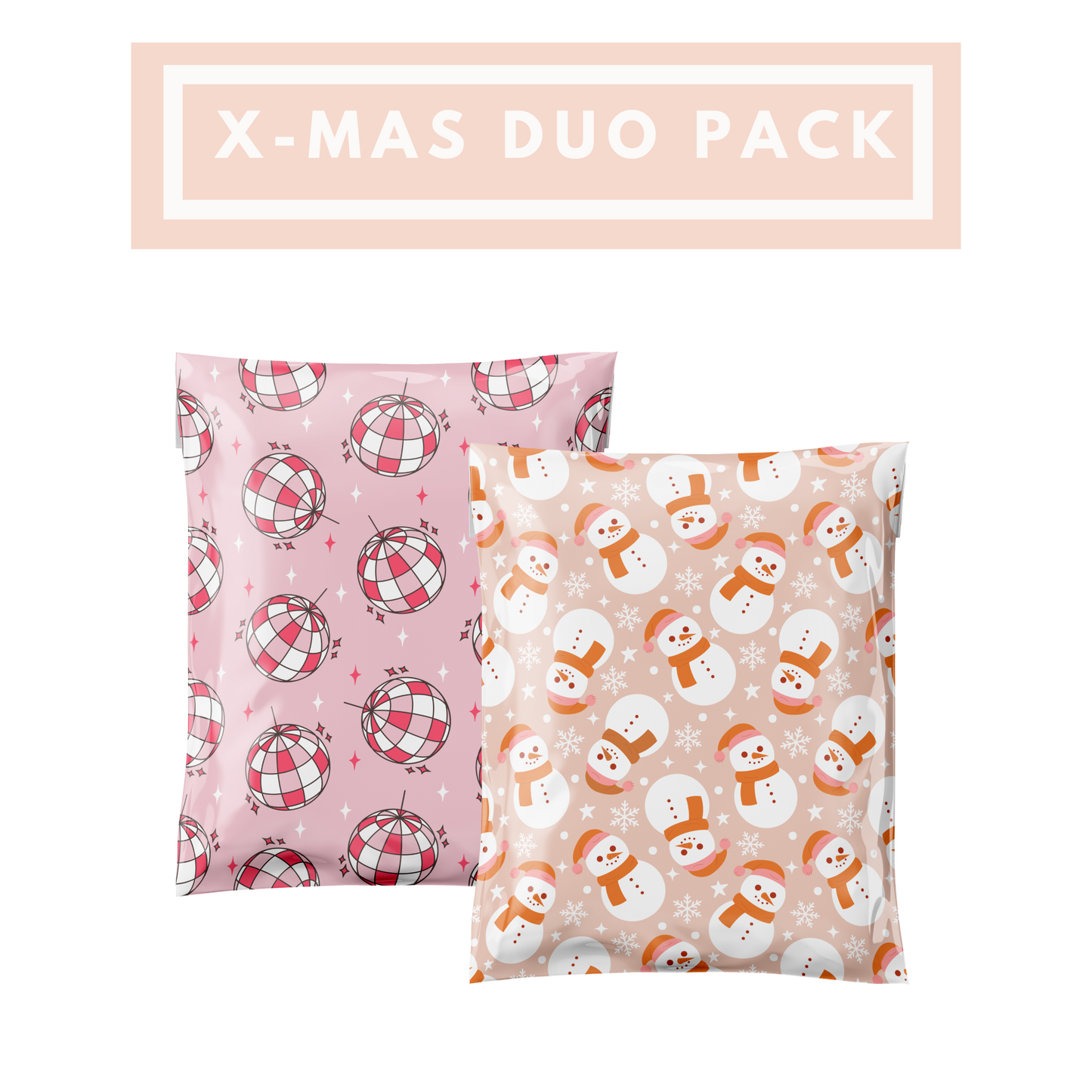 10X13 (2) XMAS DUO BUNDLE POLY MAILERS 30 CT