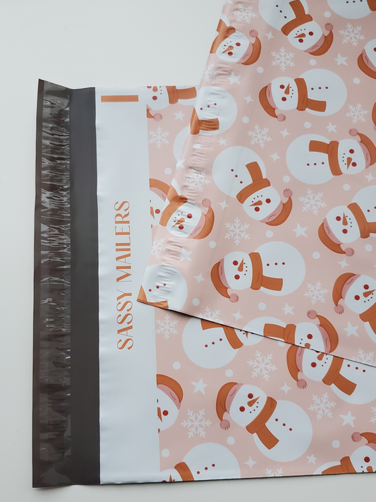 10X13 POLY MAILER - BOHO SNOWMAN