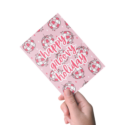 GROOVY PINK DISCO THANK YOU CARDS
