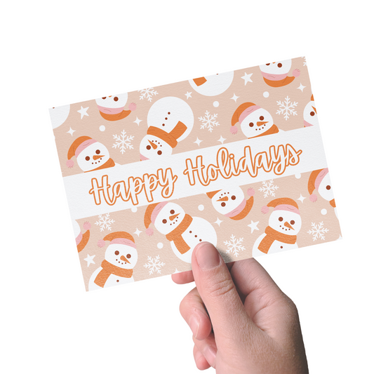 4" X 6" SNOWMAN CHRISTMAS THANK YOU CARDS